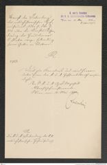 k.k. naturhistorisches Hofmuseum, Intendanzakten 1885-1896 (Hauer), Aktenzahl Z.341/1891, Seite 1